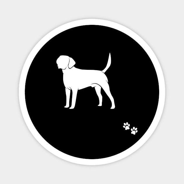 Labrador Retriever Minimalist Art - Black and White Magnet by Maful